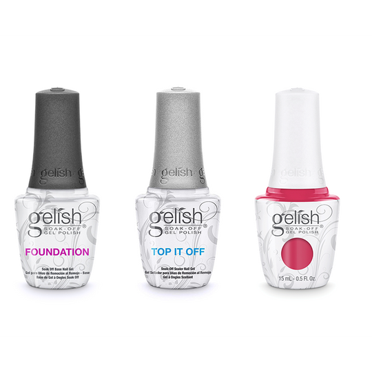 Gelish Combo - Base, Top & Prettier In Pink