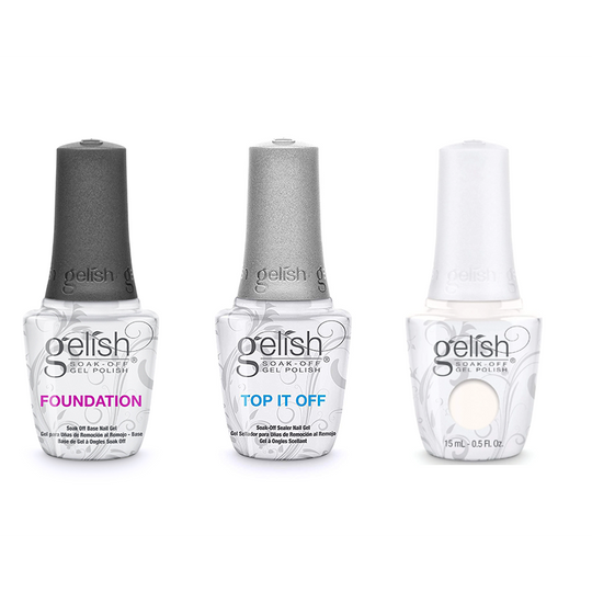Gelish Combo - Base, Top & Sheek White