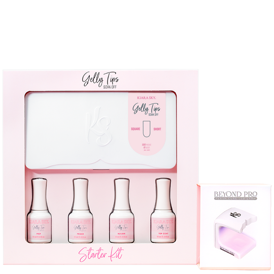 Kiara Sky - Gelly Tips Starter Kit With Lamp - Square Short