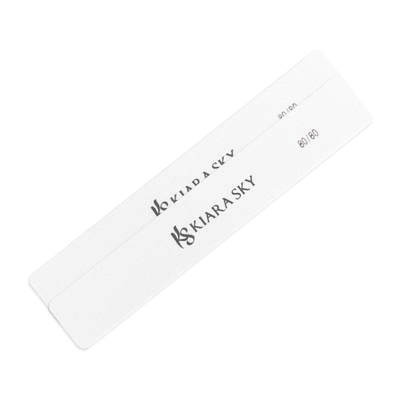 Kiara Sky Tools - White Nail File 80/80 GRIT - Rectangle (2 pc)