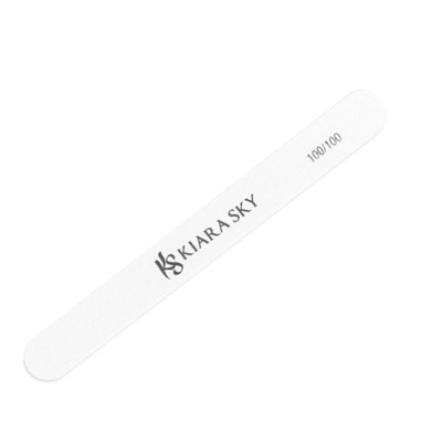 Kiara Sky Tools - White Nail File 100/100 GRIT - Straight (1 pc)