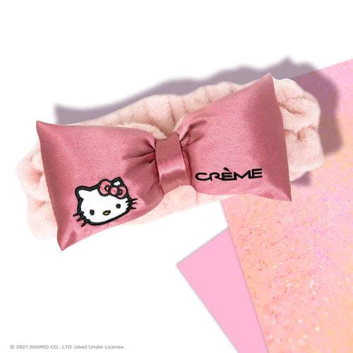 The Creme Shop x Hello Kitty - Pink Satin Plush Spa Headband