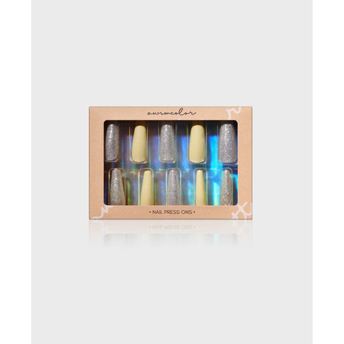 Makartt - Press-Ons - Canary & Glitter (Medium)