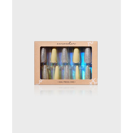 Makartt - Press-Ons - Canary & Glitter (Medium)