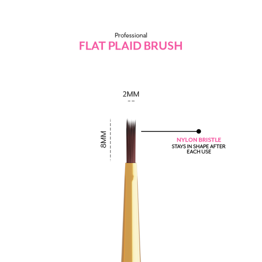 Madam Glam - Tools - Professional Flat Plaid Nail Brush