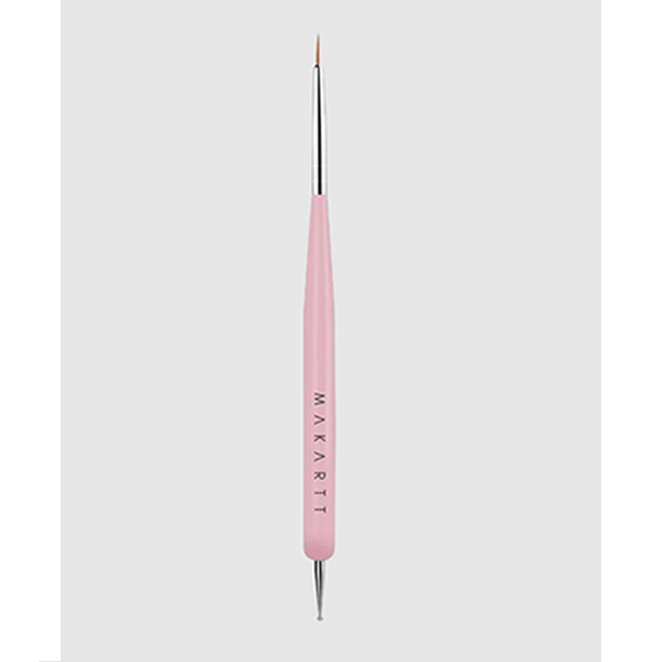 Makartt - Nail Tool - Dual Ended Nail Liner Brush - Pink
