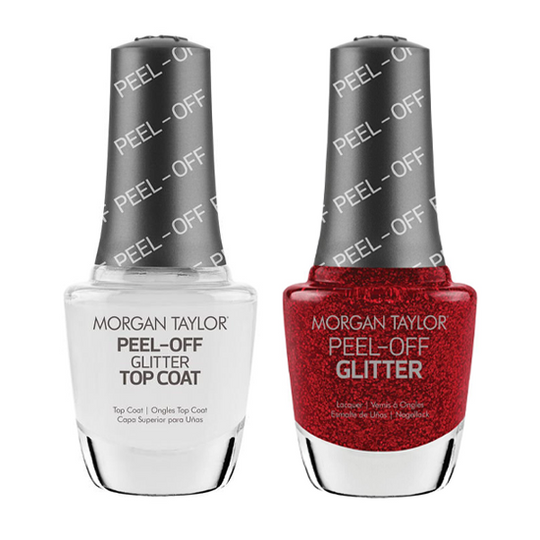 Morgan Taylor Peel-Off Glitter & Top Coat Combo - Rare As Rubies