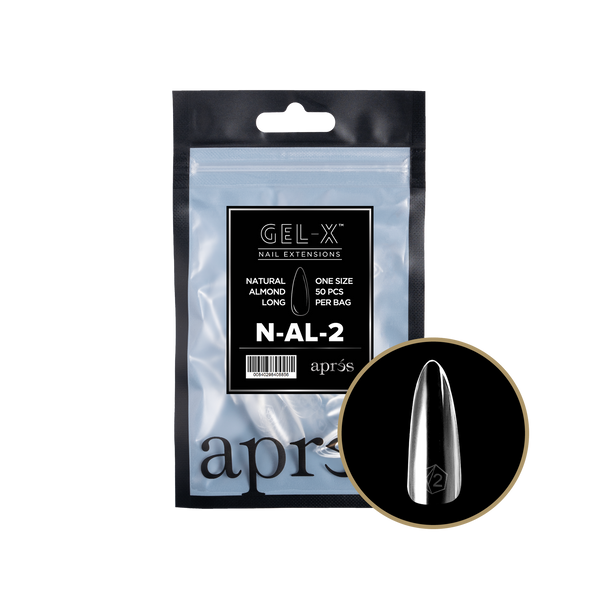 apres - Gel-X 2.0 Refill Bags - Natural Almond Long Size 2 (50 pcs)