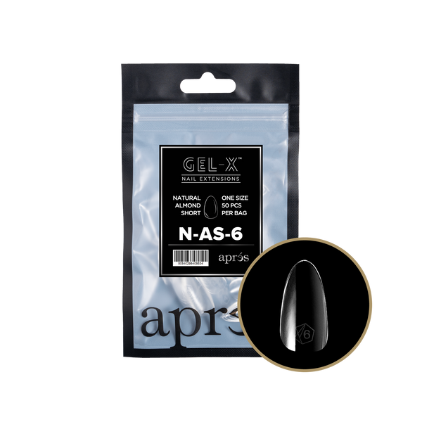 apres - Gel-X 2.0 Refill Bags - Natural Almond Short Size 6 (50 pcs)