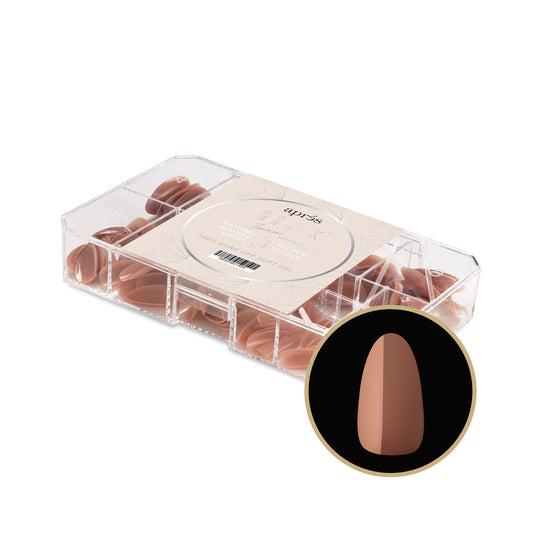 Apres - neutrals gel-x tips 2.0 - imani natural almond short (150 pcs)