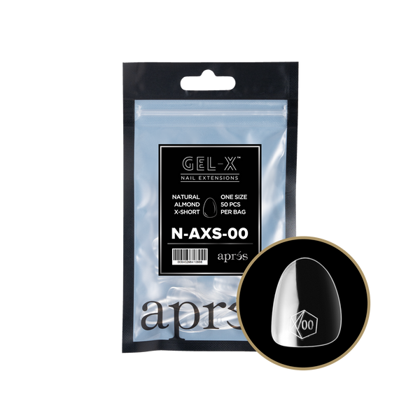 apres - Gel-X 2.0 Refill Bags - Natural Almond Extra Short Size 00 (50 pcs)
