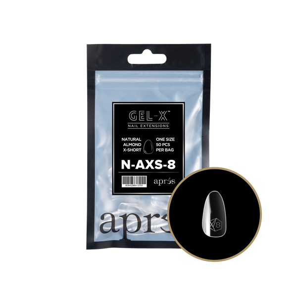 apres - Gel-X 2.0 Refill Bags - Natural Almond Extra Short Size 8 (50 pcs)