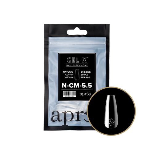 apres - Gel-X 2.0 Refill Bags - Natural Coffin Medium Size 5.5 (50 pcs)
