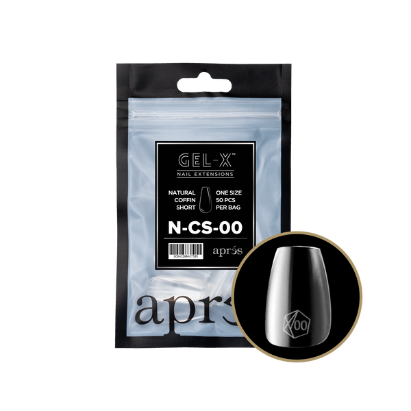 apres - Gel-X 2.0 Refill Bags - Natural Coffin Short Size 00 (50 pcs)