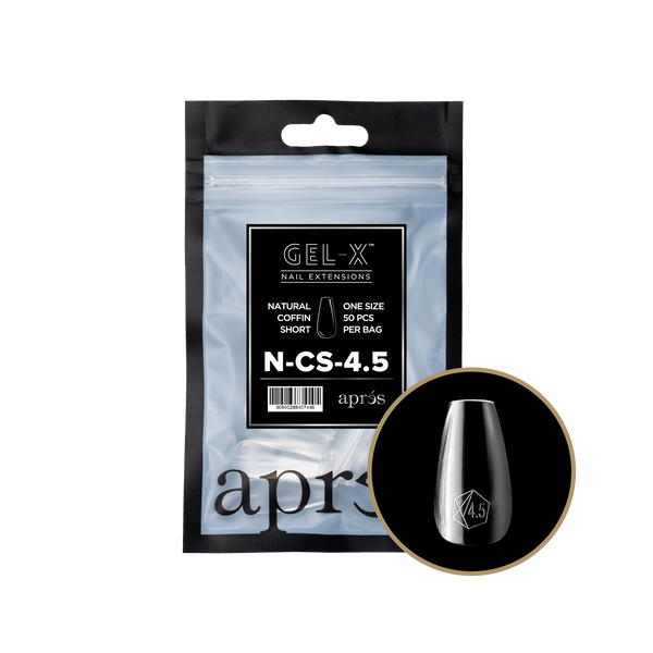apres - Gel-X 2.0 Refill Bags - Natural Coffin Short Size 4.5 (50 pcs)