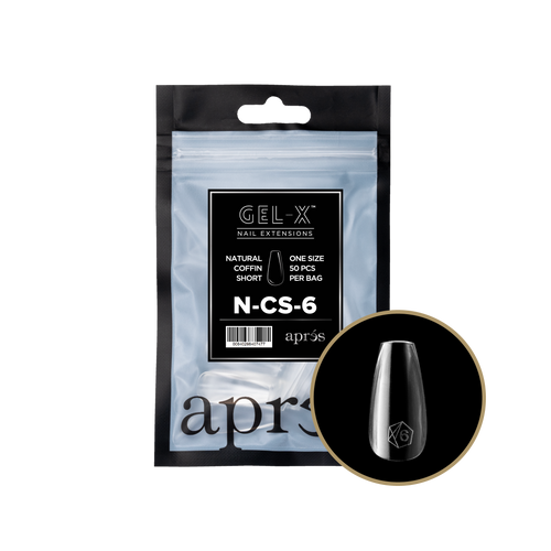 apres - Gel-X 2.0 Refill Bags - Natural Coffin Short Size 6 (50 pcs)