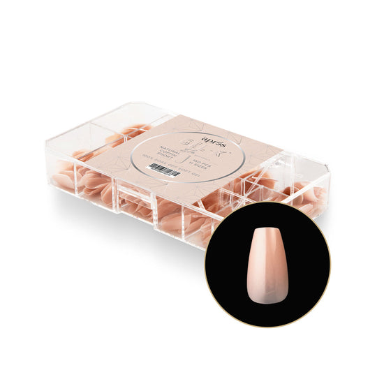 Apres - neutrals gel-x tips - lila coffin short (150 pcs)