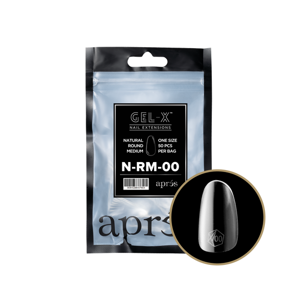 apres - Gel-X 2.0 Refill Bags - Natural Round Medium Size 00 (50 pcs)