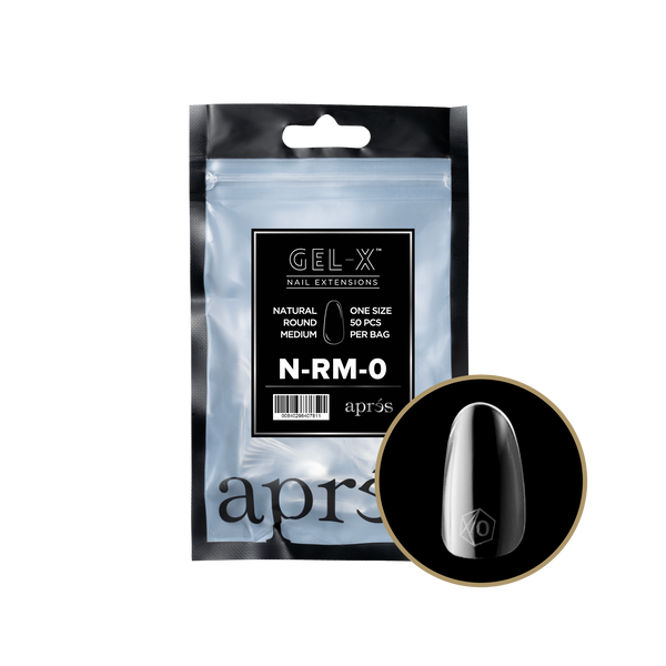 apres - Gel-X 2.0 Refill Bags - Natural Round Medium Size 0 (50 pcs)
