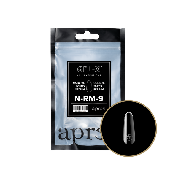 apres - Gel-X 2.0 Refill Bags - Natural Round Medium Size 9 (50 pcs)