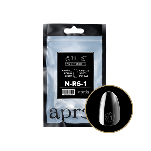 apres - Gel-X 2.0 Refill Bags - Natural Round Short Size 1 (50 pcs)