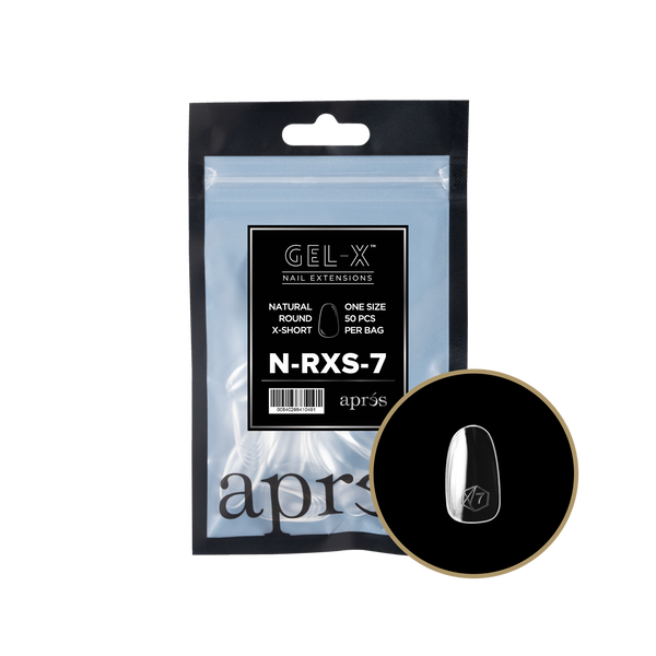 apres - Gel-X 2.0 Refill Bags - Natural Round Extra Short Size 7 (50 pcs)