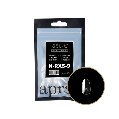 apres - Gel-X 2.0 Refill Bags - Natural Round Extra Short Size 9 (50 pcs)