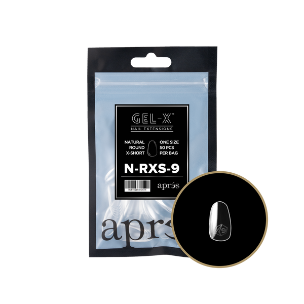 apres - Gel-X 2.0 Refill Bags - Natural Round Extra Short Size 9 (50 pcs)