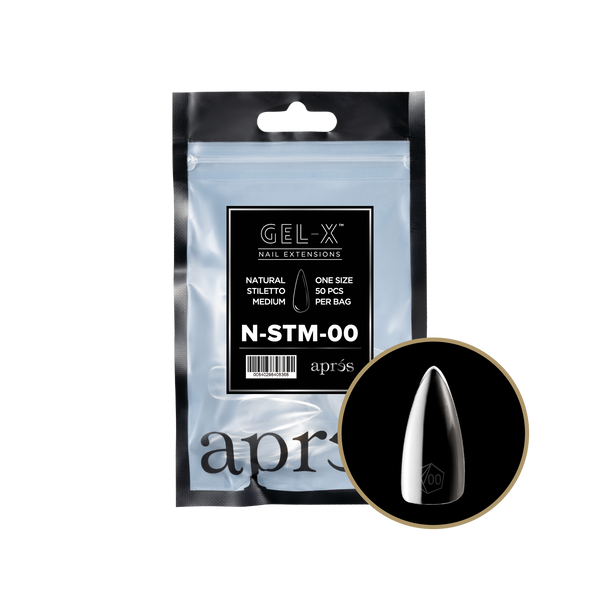 apres - Gel-X 2.0 Refill Bags - Natural Stiletto Medium Size 00 (50 pcs)