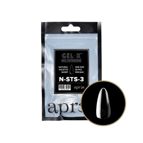 apres - Gel-X 2.0 Refill Bags - Natural Stiletto Short Size 3 (50 pcs)