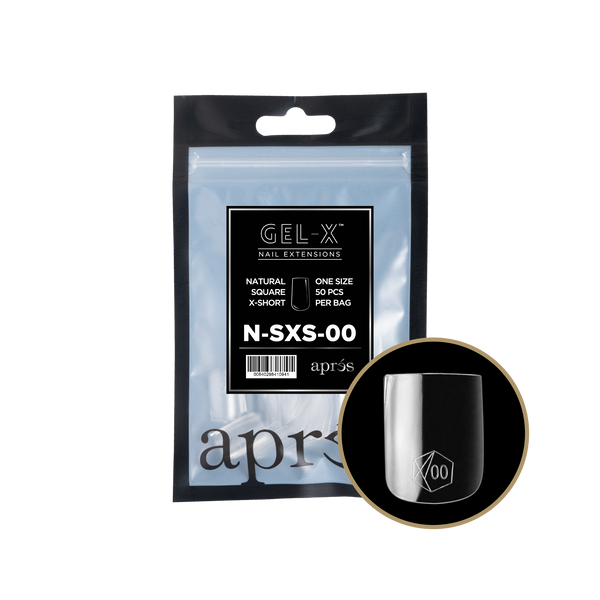 apres - Gel-X 2.0 Refill Bags - Natural Square Extra Short Size 00 (50 pcs)