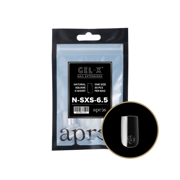 apres - Gel-X 2.0 Refill Bags - Natural Square Extra Short Size 6.5 (50 pcs)