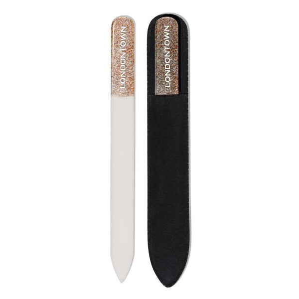 Londontown Gold Glitter Glass Nail File Sleek Nail