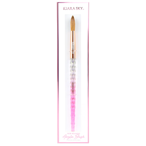 Kiara Sky Tools - 100% Kolinsky Acrylic Brush Size 10 - Pink