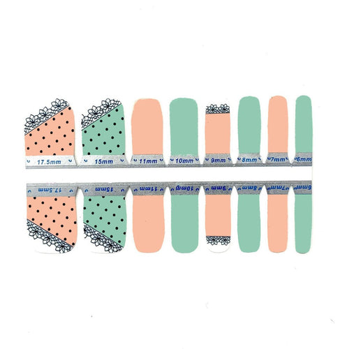 Nails Mailed - Pedicure Wrap - Pink Lace