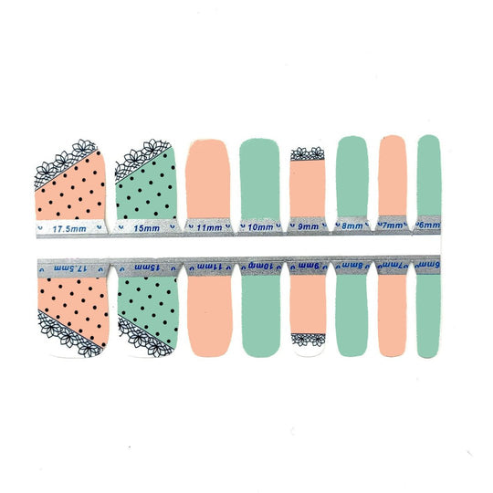 Nails Mailed - Pedicure Wrap - Pink Lace