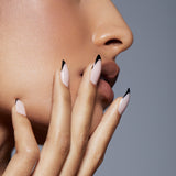 Static Nails - Reusable Pop-On Manicures - Black French Almond