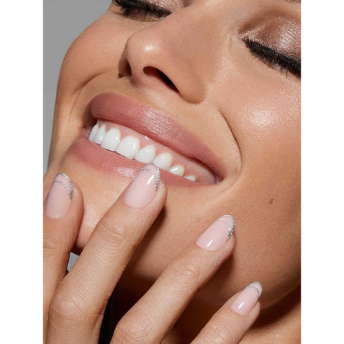 Static Nails - Reusable Pop-On Manicures - Double French Diamond Effect Round