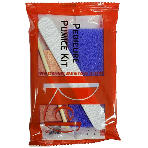 Red Nail Design - Pedicure Kit 4pc (Pumice, Buffer, File, and Pusher) - 12 kits