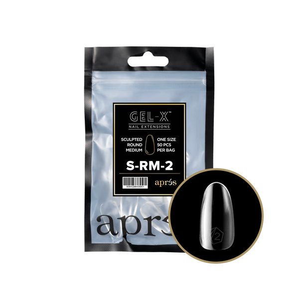 apres - Gel-X 2.0 Refill Bags - Sculpted Round Medium Size 2 (50 pcs)
