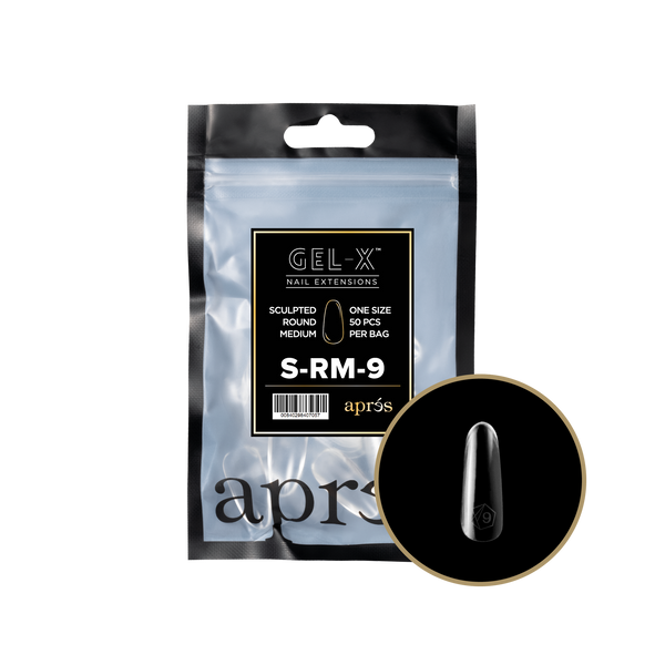 apres - Gel-X 2.0 Refill Bags - Sculpted Round Medium Size 9 (50 pcs)