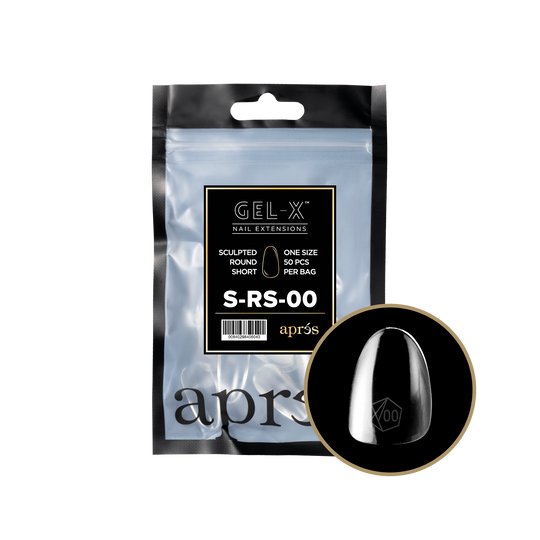 Apres - gel-x 2.0 refill bags - sculpted round short size 00 (50 pcs)