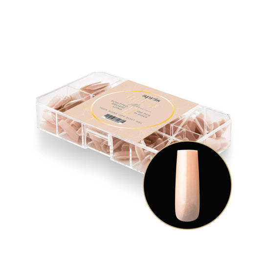 Apres - neutrals gel-x tips - alex sculpted square long (150 pcs)