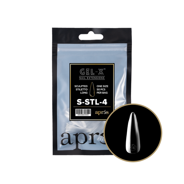 apres - Gel-X 2.0 Refill Bags - Sculpted Stiletto Long Size 4 (50 pcs)
