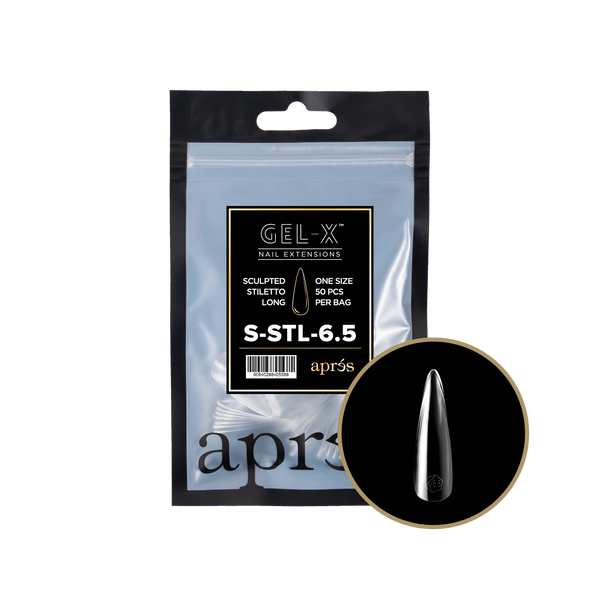 apres - Gel-X 2.0 Refill Bags - Sculpted Stiletto Long Size 6.5 (50 pcs)