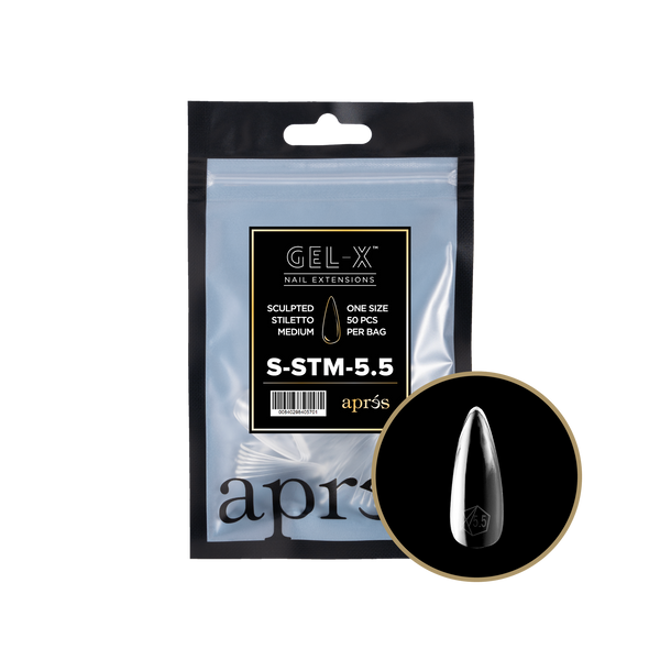 apres - Gel-X 2.0 Refill Bags - Sculpted Stiletto Medium Size 5.5 (50 pcs)