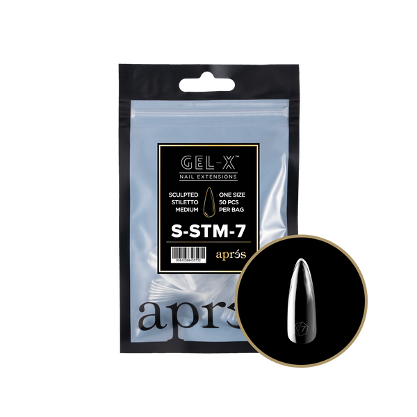 apres - Gel-X 2.0 Refill Bags - Sculpted Stiletto Medium Size 7 (50 pcs)