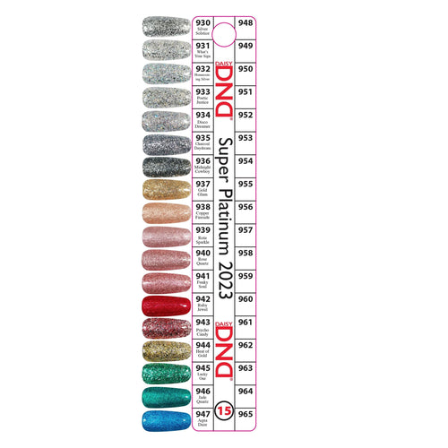 DND - Gel Swatch - Single #15 (Platinum Glitter)