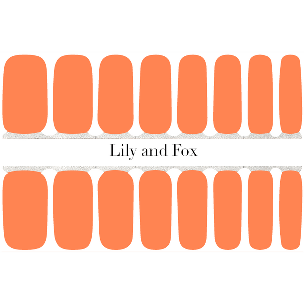 Lily and Fox - Nail Wrap - Orange Sherbet Neon