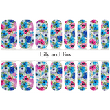 Lily and Fox - Nail Wrap - Watercolor Blossom